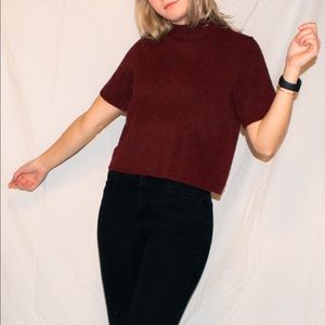 loft turtleneck cropped sweater